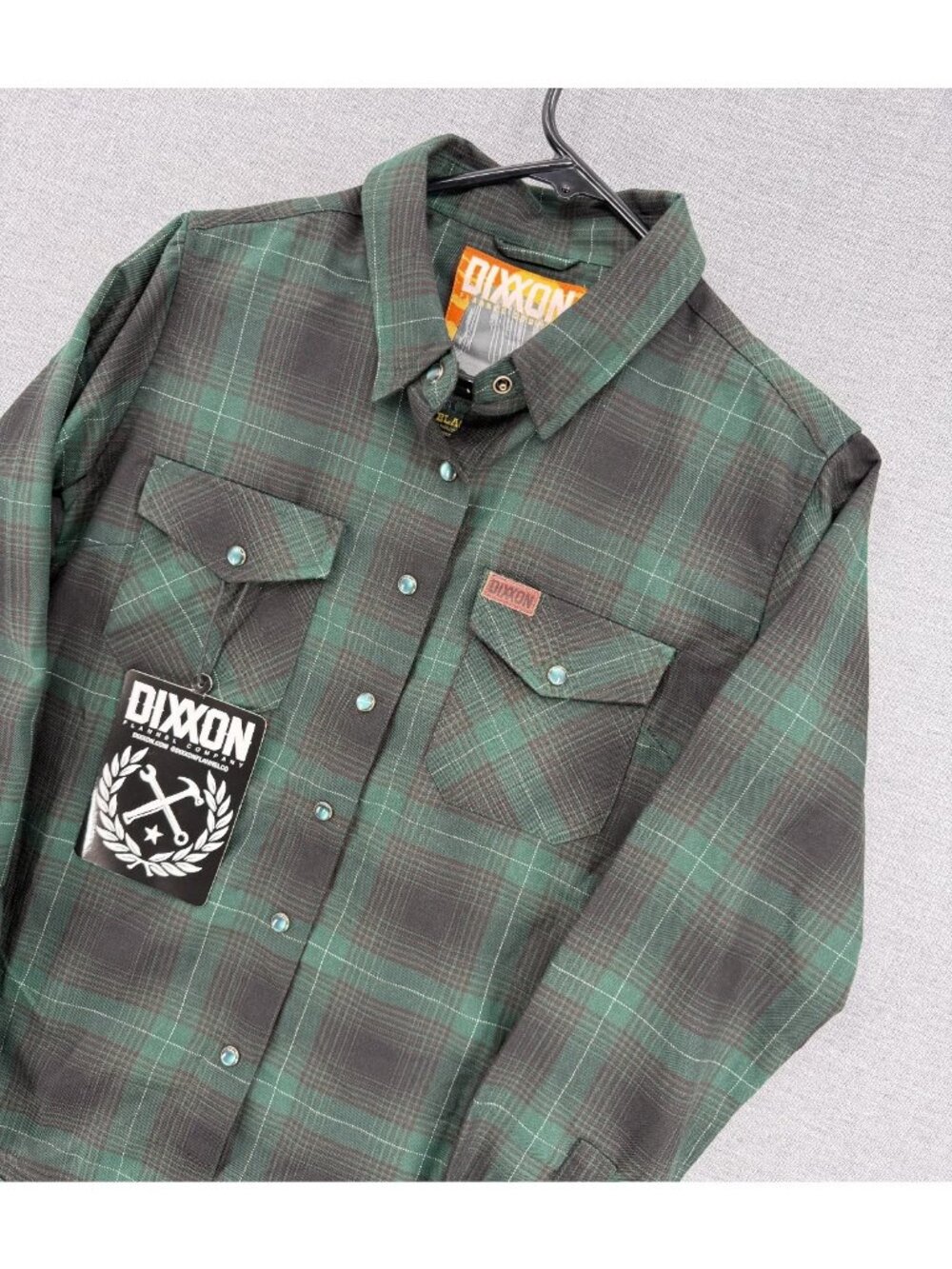 Dixxon Black Hills Flannel Shirt Womens M Plaid Casual Pearl Snap NWT